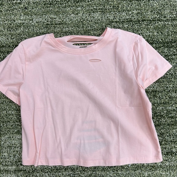 ‼️NWOT‼️Ripped/distressed cropped tee - Picture 2 of 8